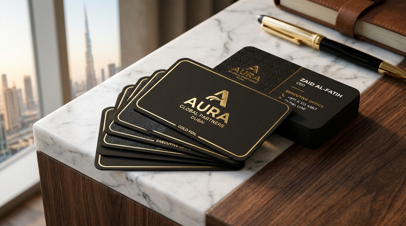 The Art of Business Cards: Spot UV, Gold Foil & Velvet Finishing Guide for Dubai Businesses